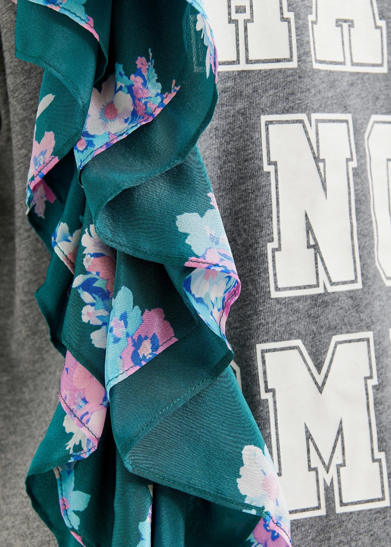 JILLY PRINTED T-SHIRT, grey/turquoise/white - Image 2