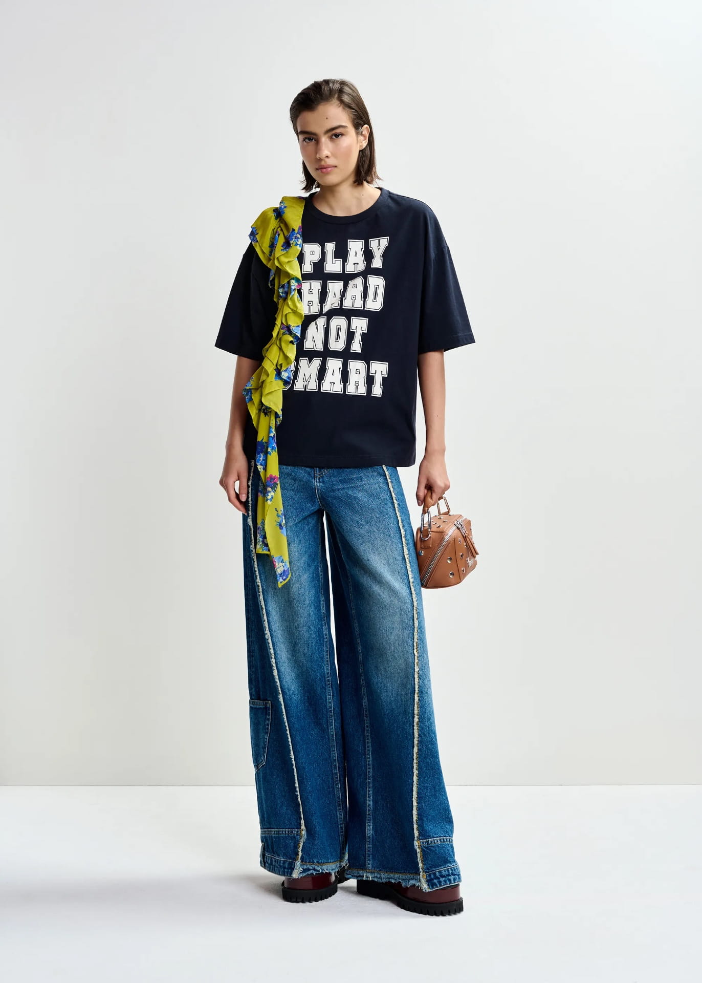 JILLY PRINTED T-SHIRT, green/navy/white