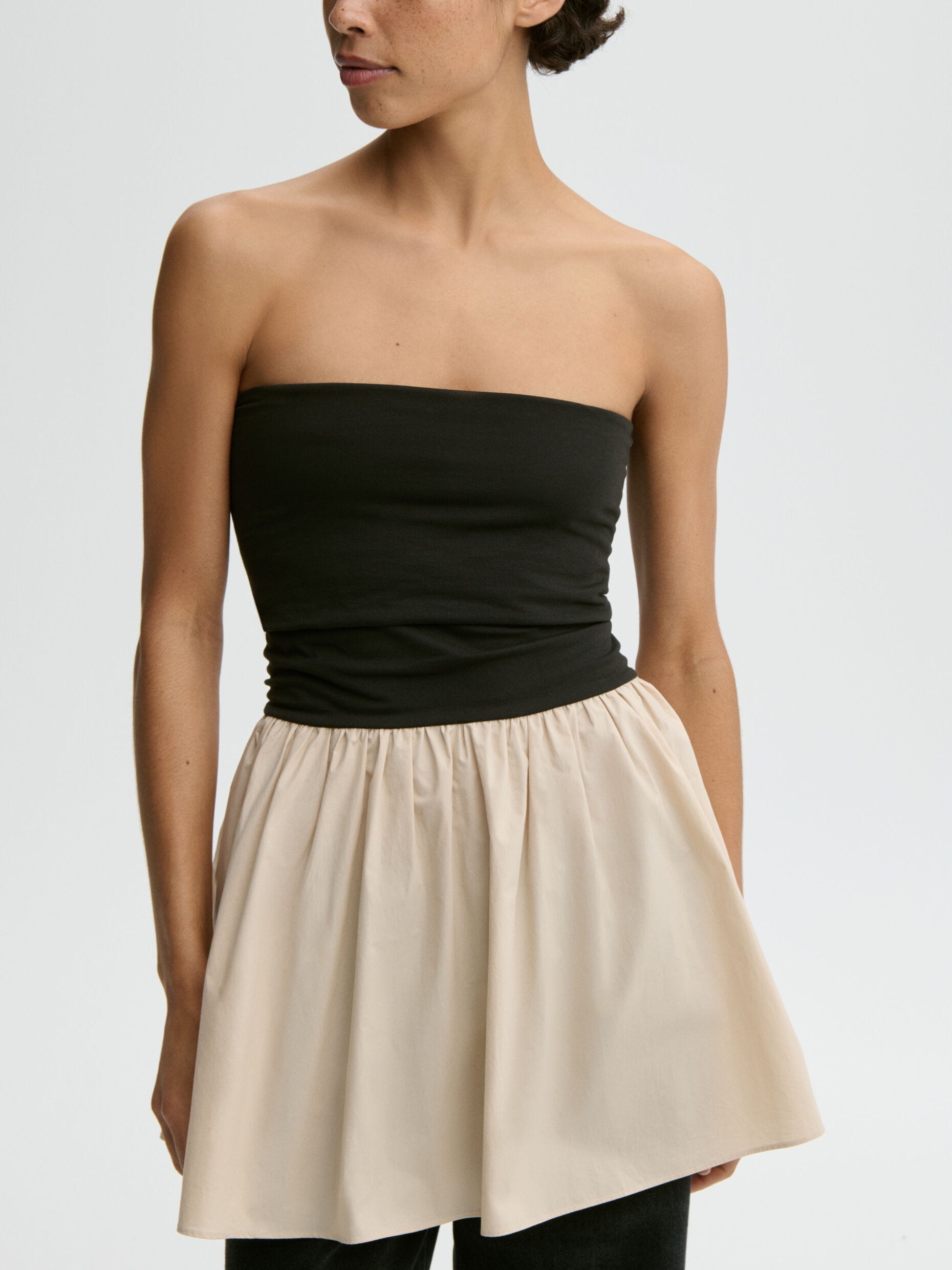 MARCIA ORGANIC COTTON MINI DRESS, oyster gray - Image 2