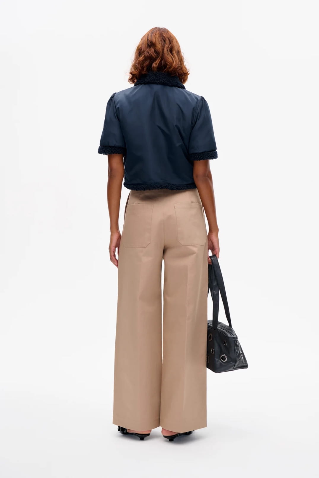 NARIN TROUSERS, portabella camel check - Image 3