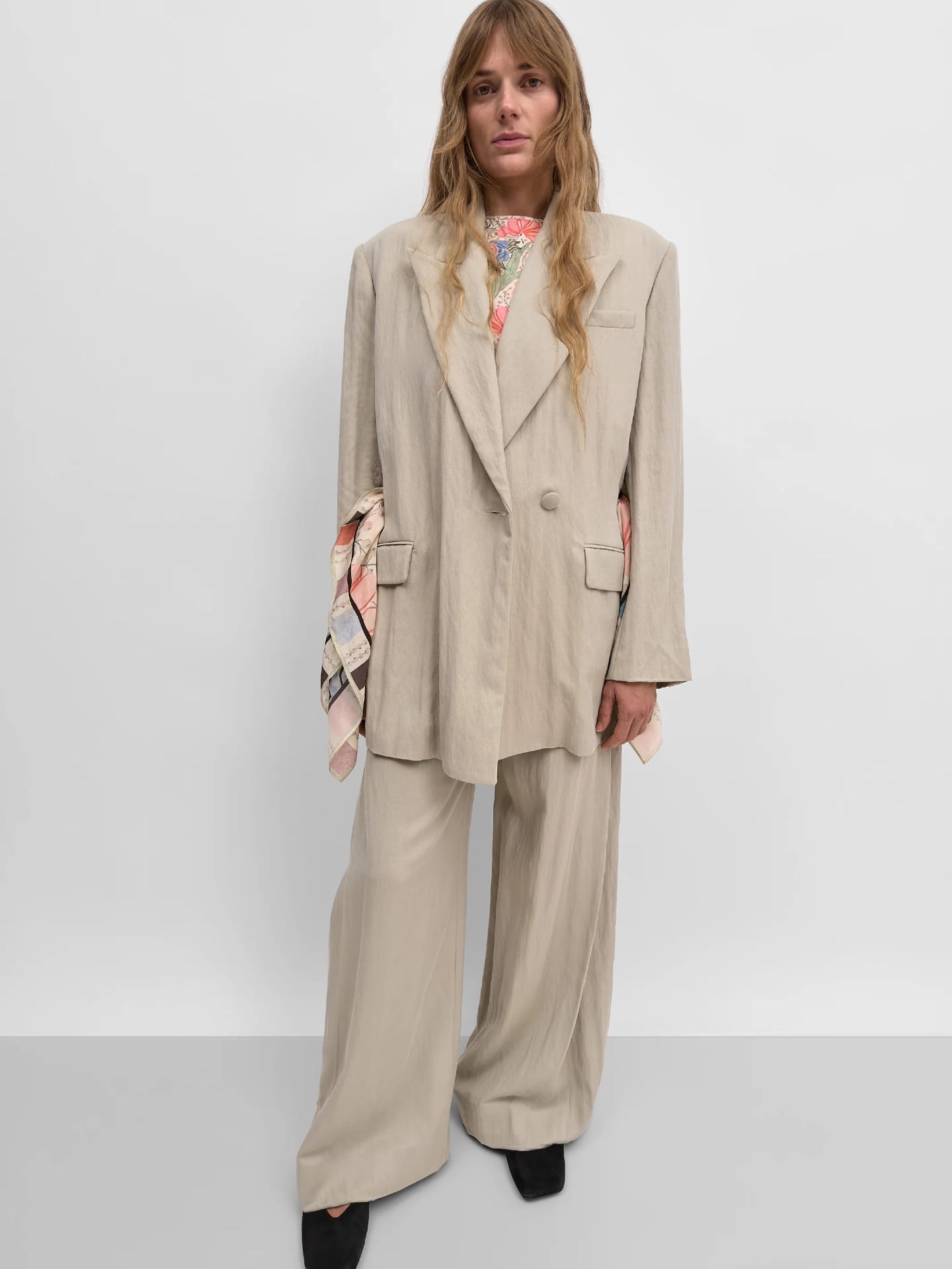 THE STAND TENCEL CONSTRUCTED BLAZER, sand - Image 2