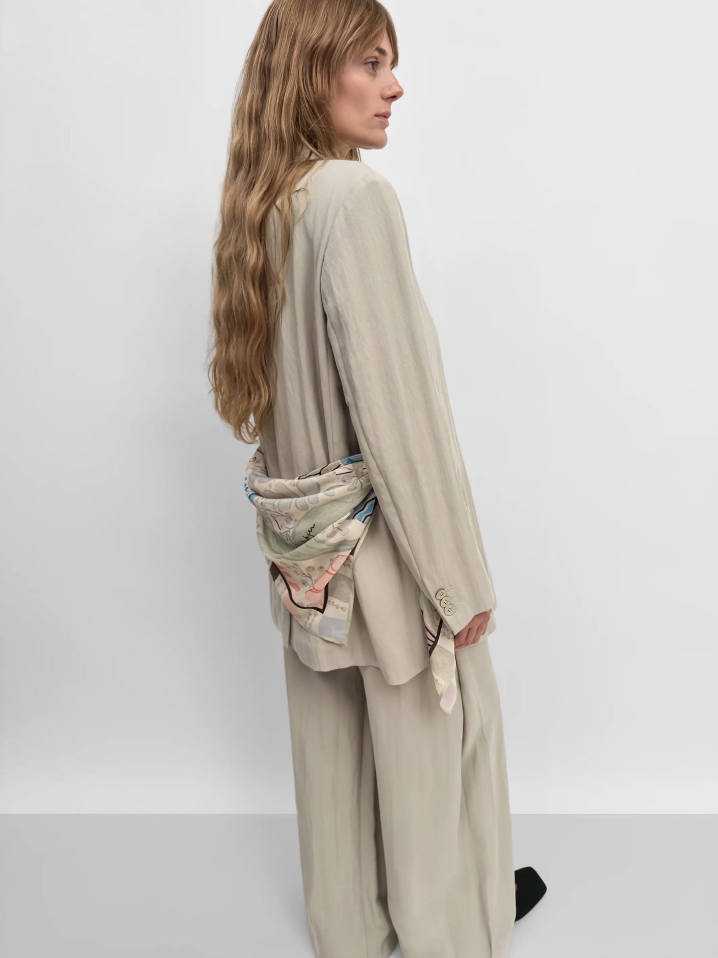 THE STAND TENCEL CONSTRUCTED BLAZER, sand - Image 3