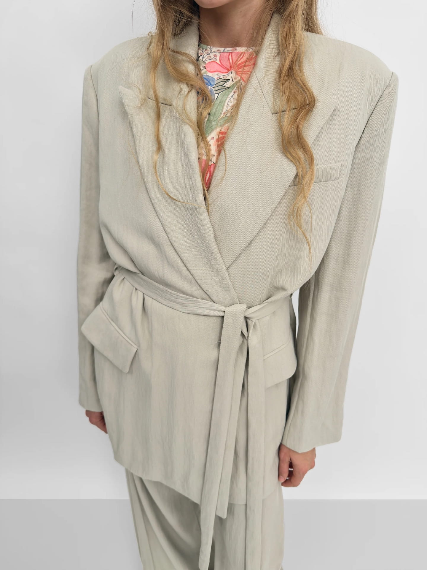 THE STAND TENCEL CONSTRUCTED BLAZER, sand - Image 4