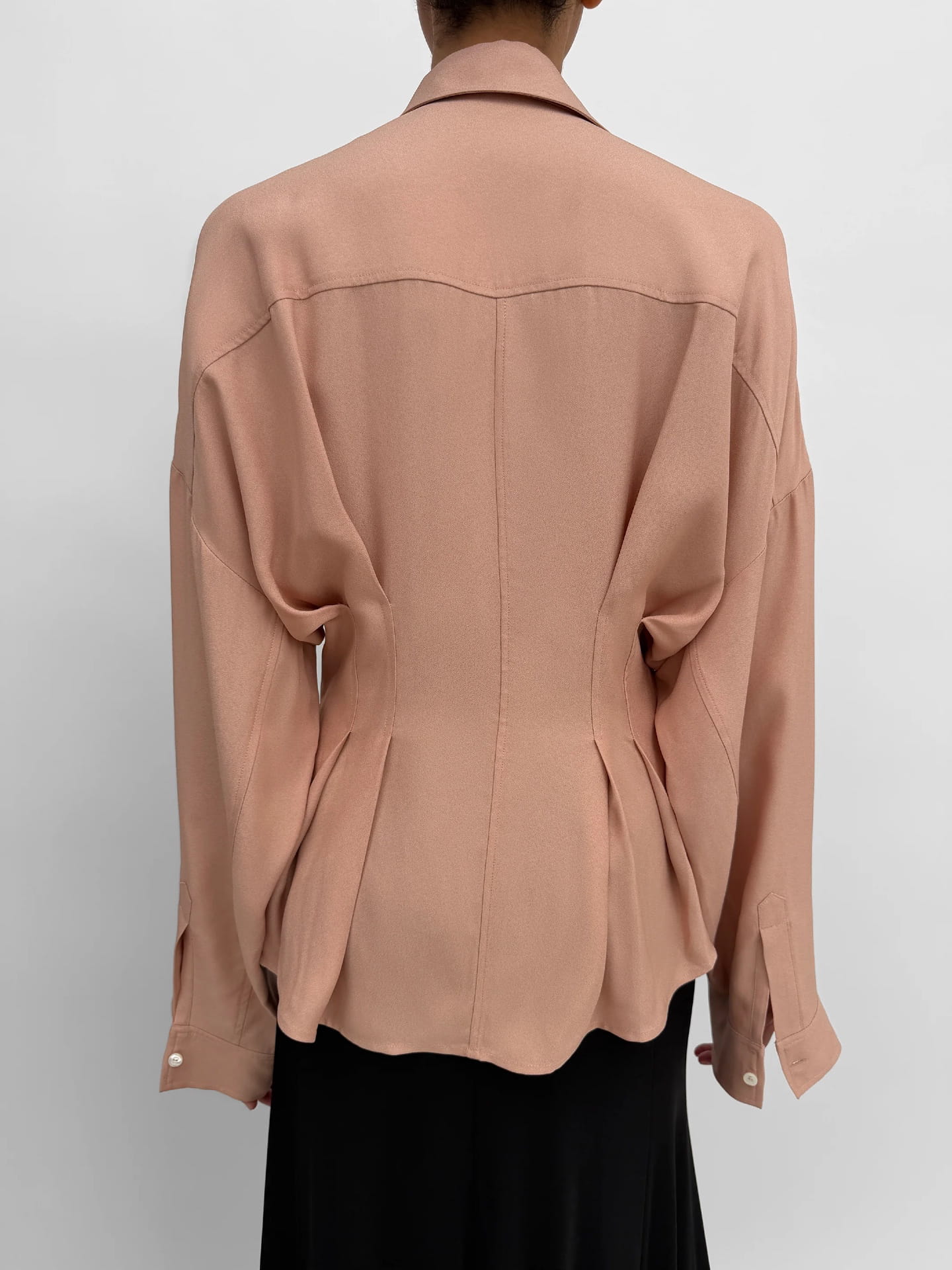 THE APOLLO CINCHED SHIRT, antique pink - Image 3